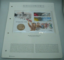 Load image into Gallery viewer, 1945-1995 VJ DAY COMMEMORATIVE COIN COVER PROOF VERENIUM £5 COIN PNC,INFO SHEET
