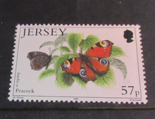 Load image into Gallery viewer, JERSEY BUTTERFLIES DECIMAL STAMPS X 4 MNH IN STAMP HOLDER
