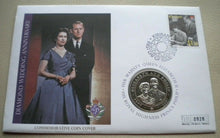 Load image into Gallery viewer, 2007 DIAMOND WEDDING ANNIVERSARY ROYAL MARRIED LIFE BUNC 1 DOLLAR COIN COVER PNC
