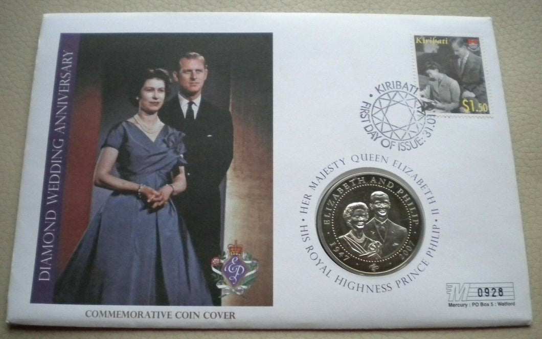 2007 DIAMOND WEDDING ANNIVERSARY ROYAL MARRIED LIFE BUNC 1 DOLLAR COIN COVER PNC