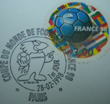 Load image into Gallery viewer, 1998 WORLD CUP WORLD CUP FRANCE, 1F COIN FIRST DAY COVER PNC WITH COA
