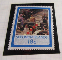 Load image into Gallery viewer, 1986 QUEEN ELIZABETH II 60TH BIRTHDAY SOLOMON ISLANDS STAMPS &amp; ALBUM SHEET
