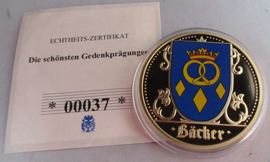 2015 THE MOST BEAUTIFUL COMMEMORATIVES GOLD PLATED & COLOR PRINT PROOF MEDAL/COA
