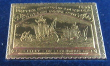 Load image into Gallery viewer, 1893 COLUMBIAN EXPOSITION ISSUE FLEET OF COLUMBUS GOLD PLATED 4C STAMP COVER FDC
