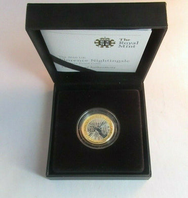 Florence Nightingale 2010 Silver Proof UK Royal Mint £2 Coin In Box + COA