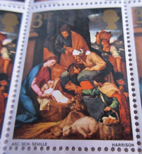 Load image into Gallery viewer, 1967 ADORATION OF THE SHEPHERDS 3d QUARTER SHEET 30 X STAMPS MNH &amp; STAMP HOLDER
