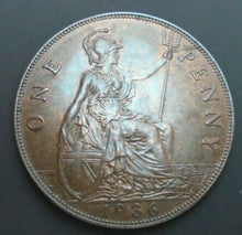Load image into Gallery viewer, 1936 GEORGE V ROYAL MINT PENNY 1d SPINK REF 4055 aUNC LOVELY TONE
