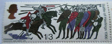 Load image into Gallery viewer, 1966 BATTLE OF HASTINGS BLOCK OF 4 1/3 STAMPS MNH &amp; CLEAR FRONTED STAMP HOLDER
