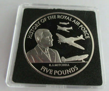 Load image into Gallery viewer, 2008 HISTORY OF THE RAF RJ MITCHELL PROOF £5 FIVE POUND CROWN BOX COA
