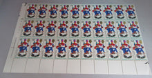 Load image into Gallery viewer, 1968 BOY WITH TRAIN HAPPY CHRISTMAS 1/6 BLOCK OF 30 STAMPS MNH
