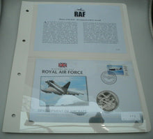 Load image into Gallery viewer, 2008 DEVELOPMENT OF AIRCRAFT - HISTORY OF THE RAF PROOF 1 CROWN  COIN COVER PNC
