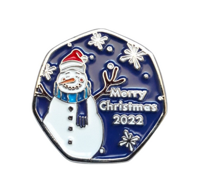2022 Snowman Colour 50p Shaped Coins TGBCH Limited Edition Rare Merry Christmas