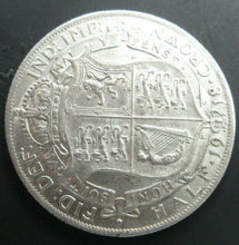 Load image into Gallery viewer, 1918 GEORGE V BARE HEAD FIRST COIN HALF 1/2 CROWN SPINK 4011 CROWNED SHIELD Cc5
