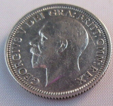 1932 KING GEORGE V BARE HEAD .500 SILVER EF ONE SHILLING COIN IN CLEAR FLIP