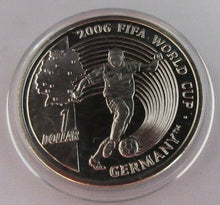 Load image into Gallery viewer, 2006 FIFA WORLD CUP GERMANY BU SIERRA LEONE ONE DOLLAR COIN &amp; CAPSULE
