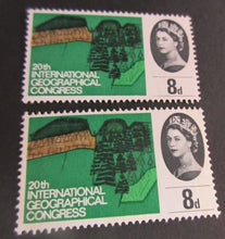 Load image into Gallery viewer, 1964 QEII 20th INTERNATIONAL GEOGRAPHICAL CONGRESS PRE DECIMAL STAMPS MNH HOLDER
