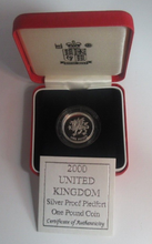 Load image into Gallery viewer, 2000 Welsh Dragon Silver Proof Piedfort Royal Mint UK £1 Coin Box + COA
