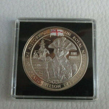 Load image into Gallery viewer, 2003 HISTORY OF THE ROYAL NAVY NELSON &amp; HMS VICTORY SILVER PROOF £5  ROYAL MINT
