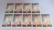 Load image into Gallery viewer, 1968 BRITISH PAINTINGS PINKIE 1 SHILLING BLOCK OF 9 X STAMPS MNH &amp; STAMP HOLDER
