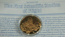 Load image into Gallery viewer, History of Man in Flight 1973 Gold Plated Bronze Scarce Medals + Info Sheet
