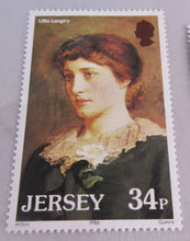 Load image into Gallery viewer, QUEEN ELIZABETH II JERSEY DECIMAL STAMPS 31P &amp; 34P MNH IN STAMP HOLDER
