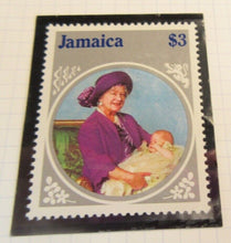 Load image into Gallery viewer, 1985 HMQE QUEEN MOTHER 85th ANNIV COLLECTION JAMAICA STAMPS ALBUM SHEET
