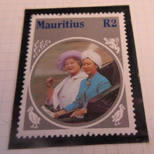 Load image into Gallery viewer, 1985 HMQE QUEEN MOTHER 85th ANNIV COLLECTION MAURITIUS STAMPS ALBUM SHEET
