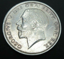 Load image into Gallery viewer, 1915 GEORGE V BARE HEAD FIRST COIN HALF 1/2 CROWN SPINK 4011 CROWNED SHIELD Cc3
