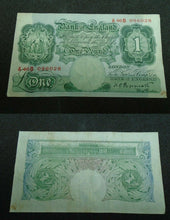 Load image into Gallery viewer, 1948 £1 BANK NOTE A--B PEPPIATT BE52D VF - EF MULTI LISTING PLEASE CHOOSE
