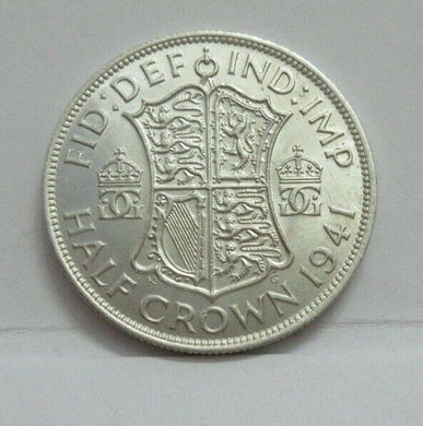 1941 GEORGE VI SILVER HALF CROWN SPINK REF 4080 UNC QUAD CAP BOXED WITH COA A1