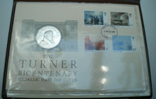 Load image into Gallery viewer, SILVER TURNER BICENTENARY FIRST DAY COVER  PNC,STAMPS, P/MARK, PADDED CASE CC1
