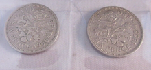 Load image into Gallery viewer, 1953-1967 QUEEN ELIZABETH II SIXPENCE 6d FULL 15 COIN SET IN CLEAR FLIP
