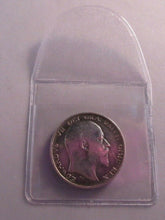 Load image into Gallery viewer, 1902 KING EDWARD VII BARE HEAD VF .925 SILVER ONE SHILLING COIN IN CLEAR FLIP
