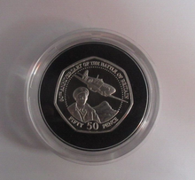 Load image into Gallery viewer, 2000 Battle of Britain Royal Mint Silver Proof Piedfort Guernsey 50p Coin Boxed
