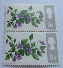 Load image into Gallery viewer, 1967 FLOWERS 9d 7 STAMPS MNH WITH CLEAR FRONTED STAMP HOLDER
