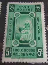 Load image into Gallery viewer, ETHIOPIA STAMPS 5 X  STAMPS  USED &amp; STAMP HOLDER
