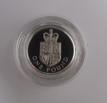 Load image into Gallery viewer, 1988 Royal Shield of Arms Silver Proof UK Royal Mint £1 Coin Box + COA Cc1
