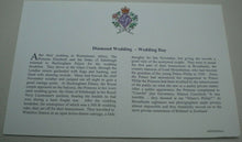 Load image into Gallery viewer, 2007 DIAMOND WEDDING ANNIVERSARY BUNC ONE DOLLAR COIN COVER PNC, STAMP AND COA
