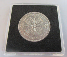 Load image into Gallery viewer, 1935 KING GEORGE V BARE HEAD .500 SILVER UNC FLORIN COIN BOXED WITH COA

