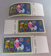 Load image into Gallery viewer, 1969 CHRISTMAS STAMPS X 8 MNH WITH EDGES IN CLEAR FRONTED STAMP HOLDER
