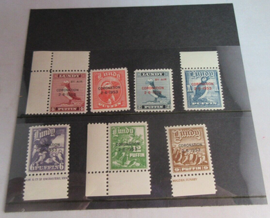 VARIOUS LUNDY ISLAND PUFFIN STAMPS MNH EDGES & CORNERS IN STAMP HOLDER