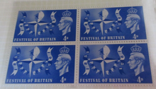 Load image into Gallery viewer, 1951 FESTIVAL OF BRITAIN 4D STAMP ROYAL MAIL STAMP FACSIMILE PACK
