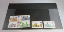 Load image into Gallery viewer, 1969 CATHEDRALS 5d 6 STAMPS MNH WITH CLEAR FRONTED STAMP HOLDER
