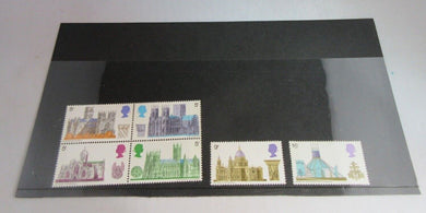 1969 CATHEDRALS 5d 6 STAMPS MNH WITH CLEAR FRONTED STAMP HOLDER