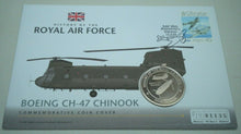 Load image into Gallery viewer, 2008 BOEING CH-47 CHINOOK HISTORY OF THE R/A FORCE PROOF 1 CROWN  COIN COVER PNC
