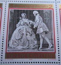 Load image into Gallery viewer, 1869-1969 REPUBLIK OSTERREICH 100 JAHRE WIENER STAATSOPER BLOCK OF 8 STAMPS MNH
