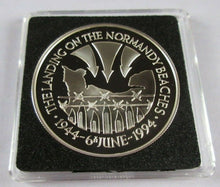 Load image into Gallery viewer, 1994 NORMANDY LANDINGS QUEEN ELIZABETH II S/PROOF 50 PENCE CROWN COIN BOX &amp; COA
