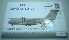 Load image into Gallery viewer, 2007 AIRBUS MILITARY A400M HISTORY OF THE RAF PROOF 1 DOLLAR COIN COVER PNC
