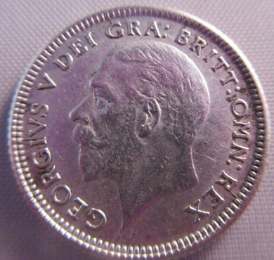 1926 KING GEORGE V BARE HEAD .500 SILVER BUNC 6d SIXPENCE COIN IN CLEAR FLIP