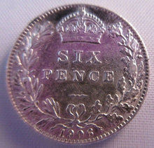 Load image into Gallery viewer, 1906 KING EDWARD VII BARE HEAD SIXPENCE COIN .925 SILVER COIN SPINK 3983 IN FLIP
